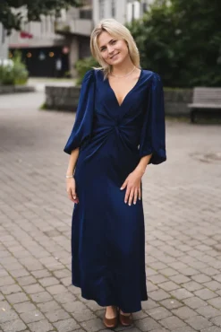 Thea 3/4 Long Dress Evening Blue