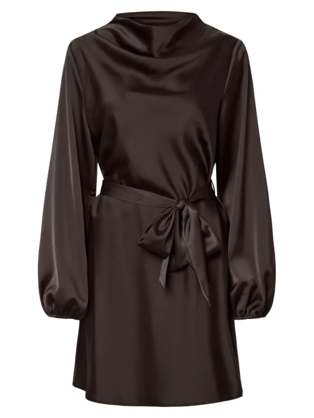Thea LS Dress Coffee Bean