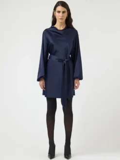 Thea LS Dress Evening Blue