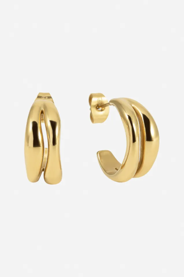 The Big Curved Hoops Gold