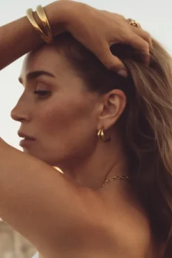 The Big Curved Hoops Gold