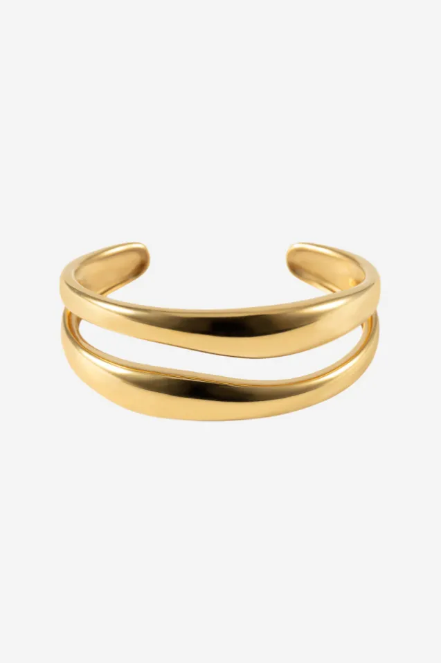 The Curved Bangle Gold