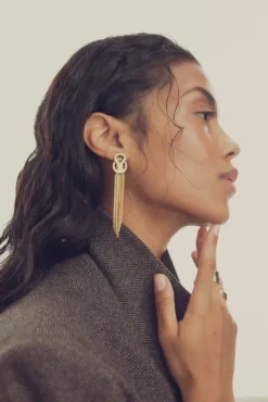 The Flounce Earrings Gold