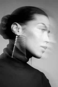 The Long Pearl Earrings Cream