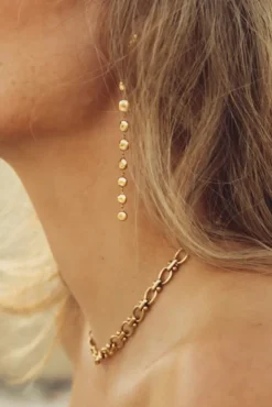 The Long Pebble Earrings Gold