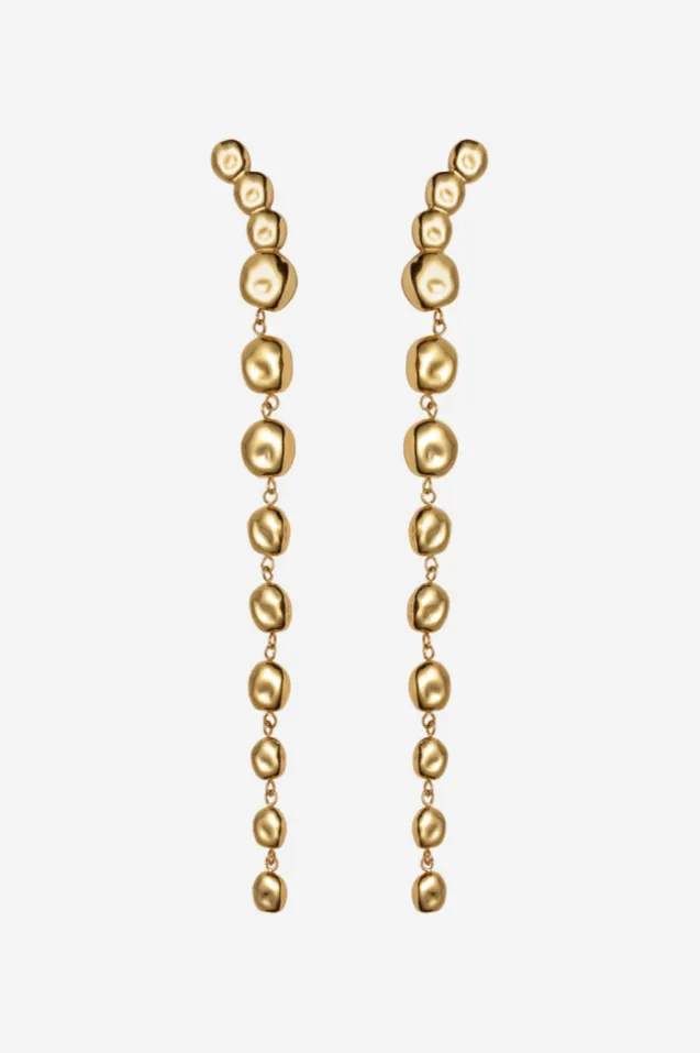 The Long Pebble Earrings Gold