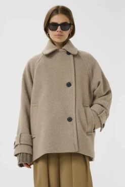 Thora Minona Coat R Sandy Grey Melange
