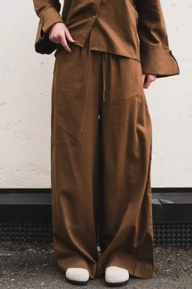 Tide Linen Pants Chestnut Brown
