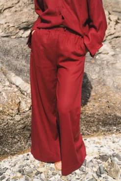 Tide Linen Pants Rust Red