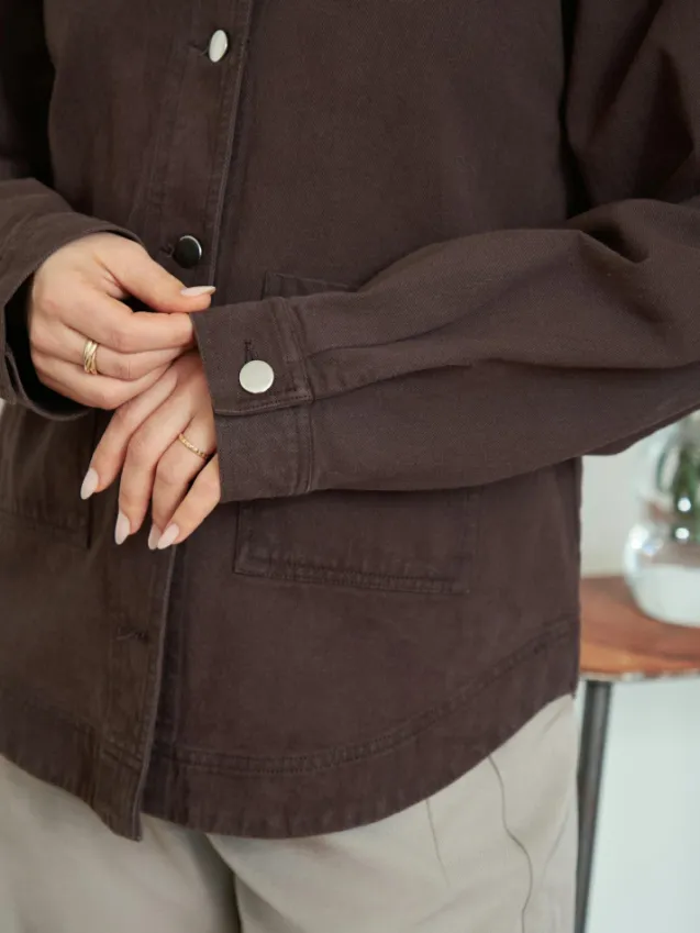 Tikken Solid Jacket Dark Brown