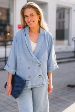 Tilly SS Blazer Fade Denim