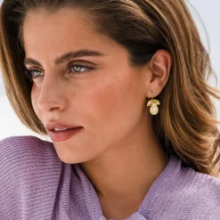 Timo Earrings Gold Soft Yellow Combo