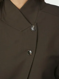Tiria Structure Blazer Dark Brown