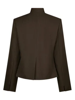 Tiria Structure Blazer Dark Brown