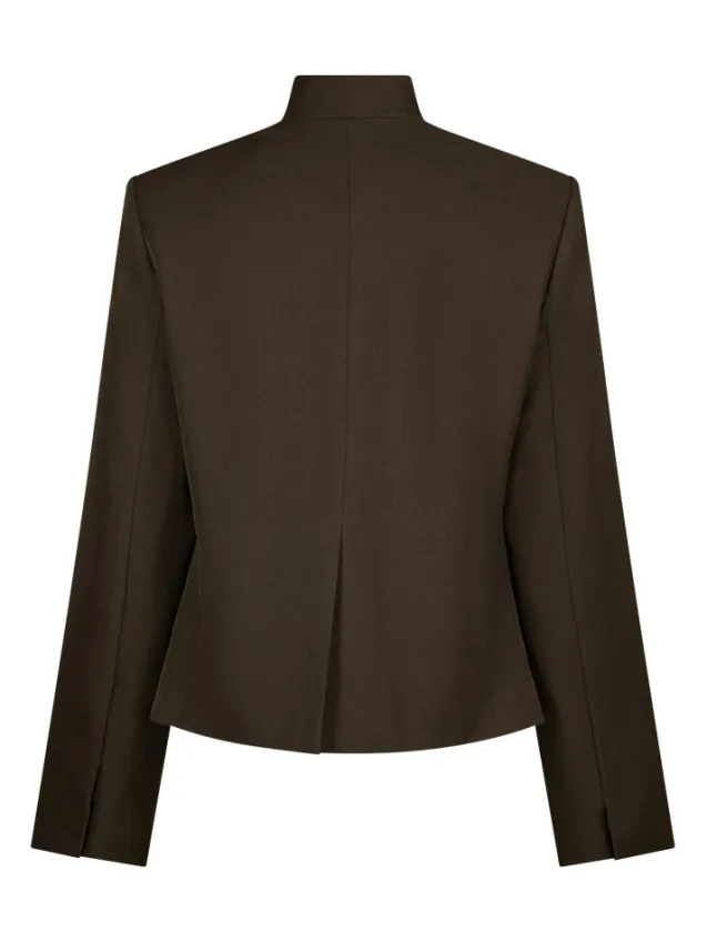 Tiria Structure Blazer Dark Brown