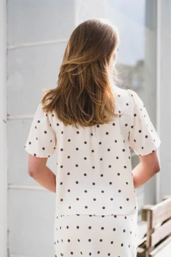 Torana Dotted Blouse Creme