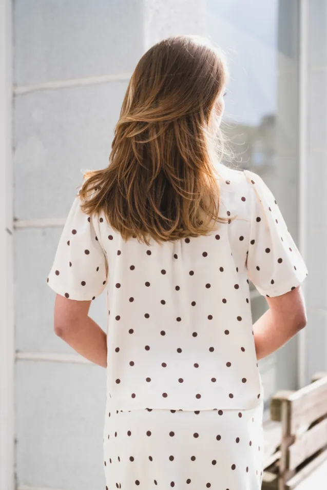 Torana Dotted Blouse Creme