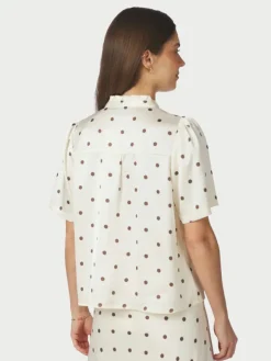 Torana Dotted Blouse Creme