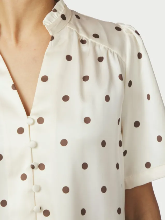 Torana Dotted Blouse Creme