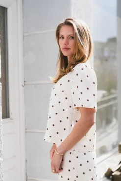 Torana Dotted Blouse Creme