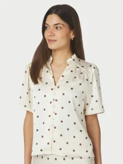 Torana Dotted Blouse Creme