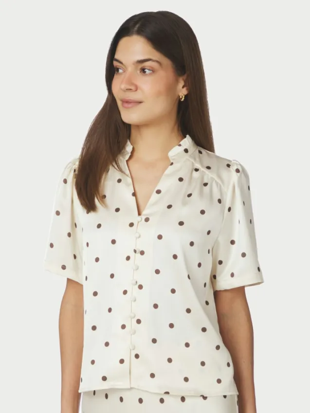 Torana Dotted Blouse Creme