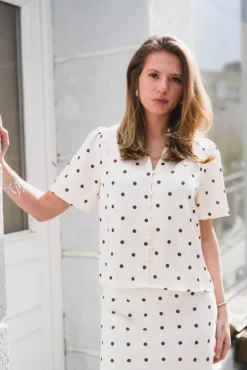 Torana Dotted Blouse Creme