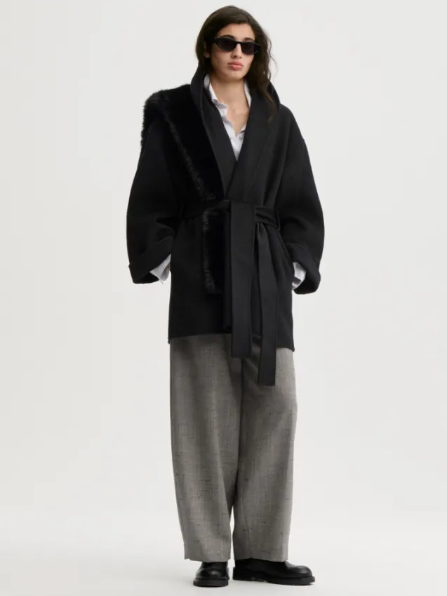 Trinelle Wool Coat Black