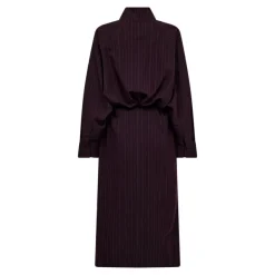 Trinny Stripe Batwing Dress Plum