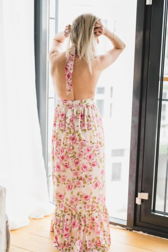 Tulip Maxi Dress V-Neck Romantic Blossom
