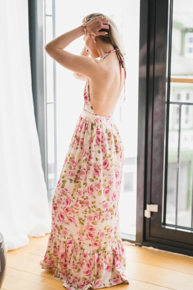 Tulip Maxi Dress V-Neck Romantic Blossom