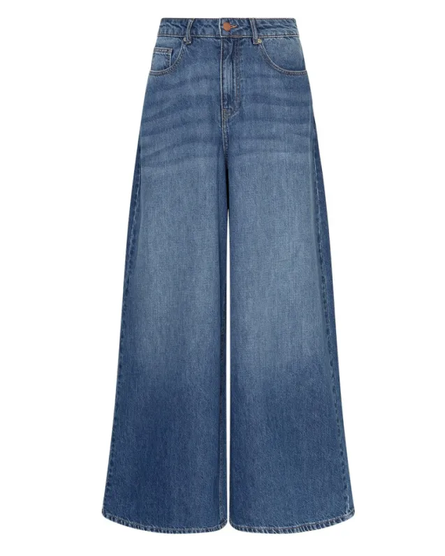 Turig Alena Pants Mid Blue Wash