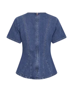 Turig Alena SS Top Mid Blue Wash