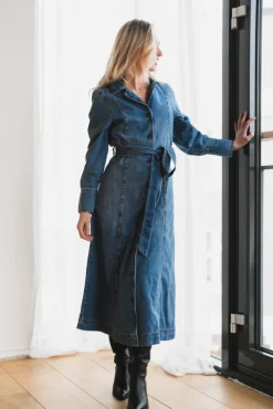 Turo Alena Shirt Dress Mid Blue Wash