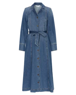 Turo Alena Shirt Dress Mid Blue Wash