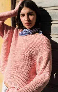 Twily Jumper Pink Marled White
