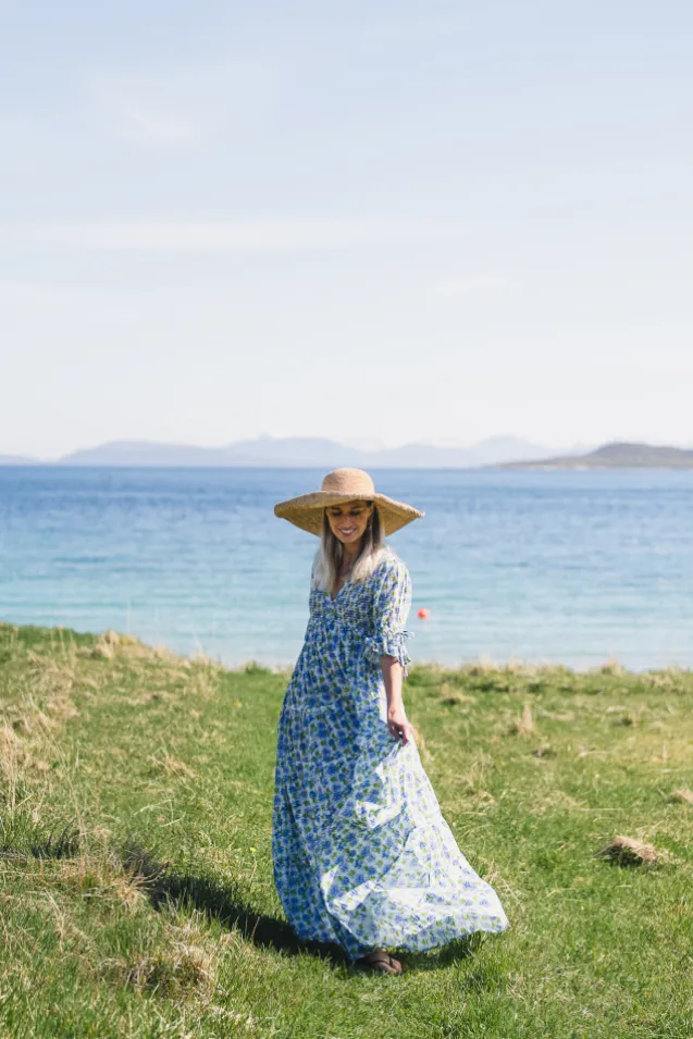 Twisted Maxi Dress Peonies