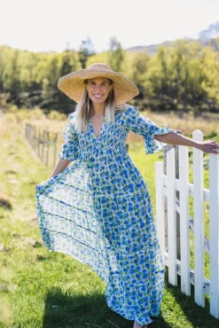 Twisted Maxi Dress Peonies