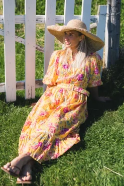 Twisted Midi Dress Daylight Blossom