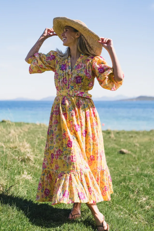 Twisted Midi Dress Daylight Blossom