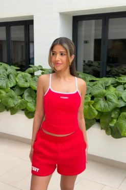 Two Tone Tank Top Red