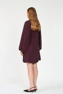 Valeria Crepe Dark Burgundy