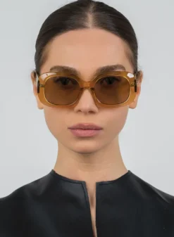 Valerie Trans Gold/Khaki Mirror