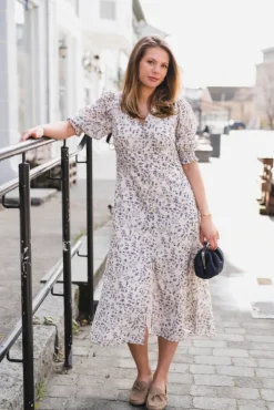 Valley Structure Flower Dress Offwhite