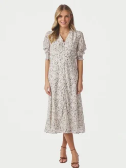 Valley Structure Flower Dress Offwhite