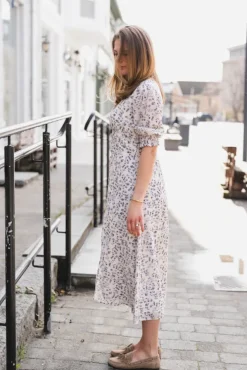 Valley Structure Flower Dress Offwhite