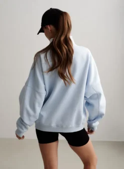 Varsity Sweat Half Zip Aura