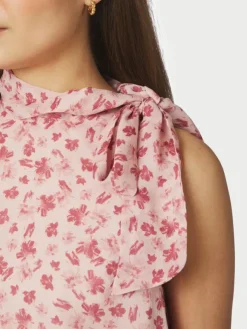 Veda Flower Top Dusty Rose