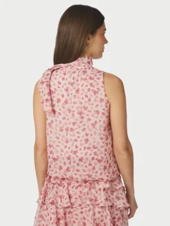 Veda Flower Top Dusty Rose