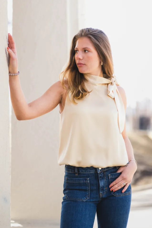 Veda Heavy Sateen Top Light Yellow